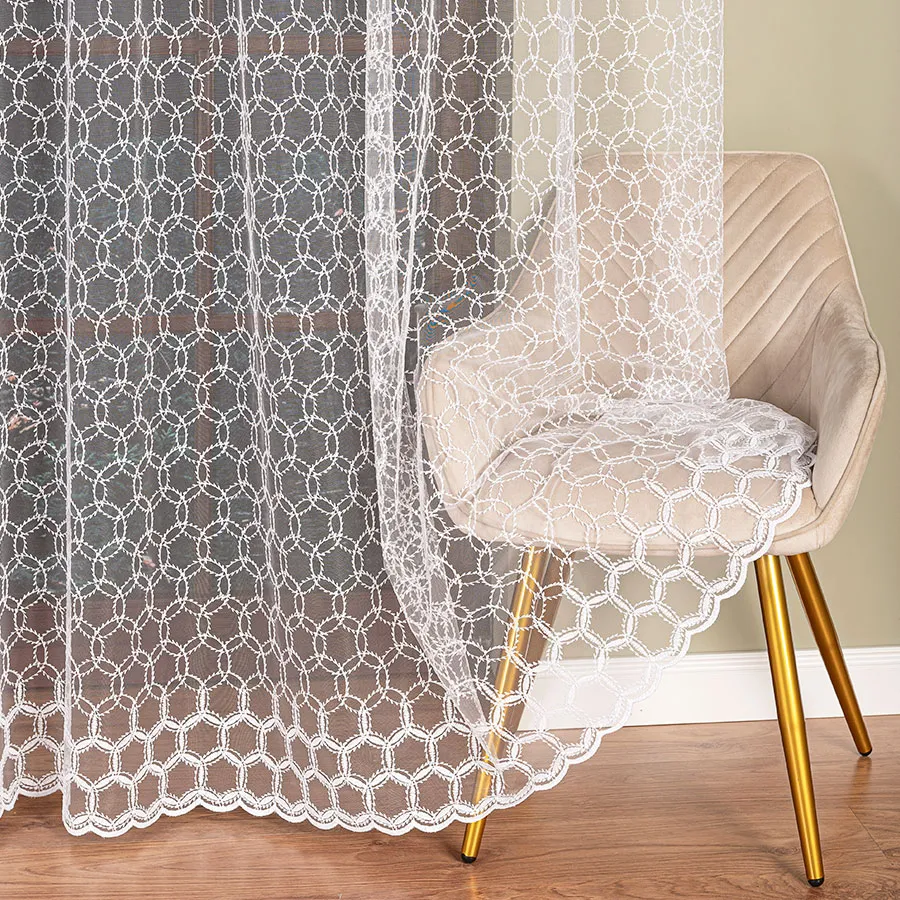 Firanka haftowana tiulowa 108183