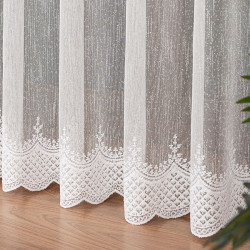 Firanka haftowana ze wzorem pasowym 127684