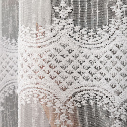 Firanka haftowana ze wzorem pasowym 127684