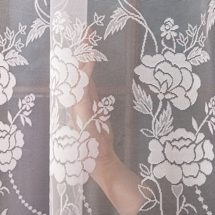 Firanka żakardowa ze wzorem po całości 018895