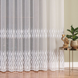 Firanka haftowana ze wzorem pasowym 127304