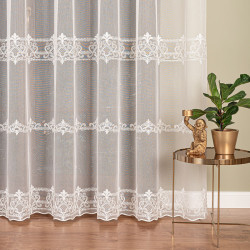 Firanka haftowana na markizecie ze wzorem pasowym 034282