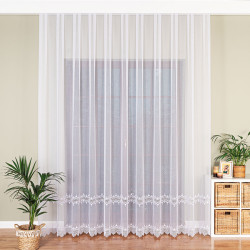 Firanka z aplikacją ze wzorem pasowym na markizecie 112964