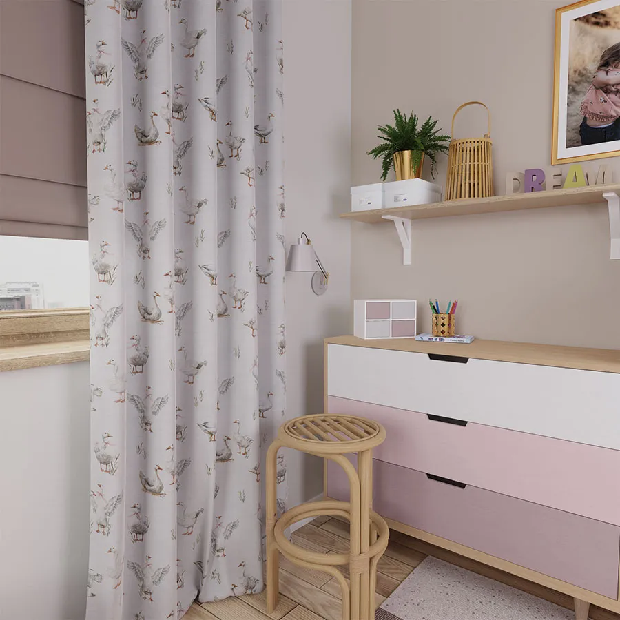 Tkanina dekoracyjna GĘSI