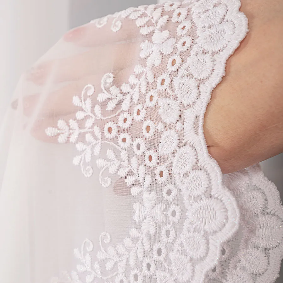 Firanka haftowana na woalu 123445