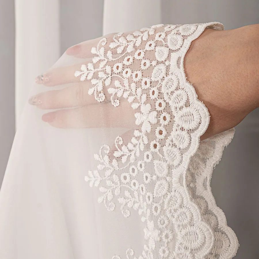 Firanka haftowana na woalu 123445