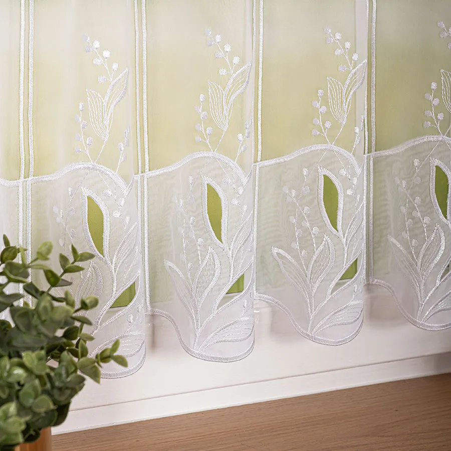 Zazdrostka panelowa haftowana na woalu 034665