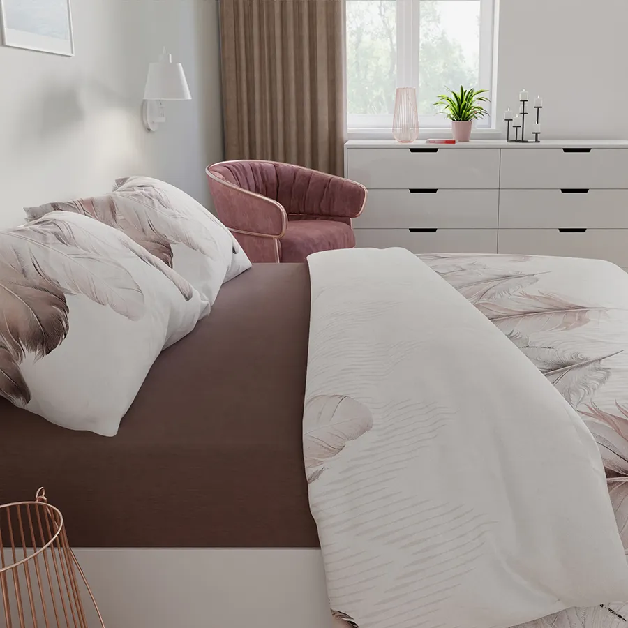 NATANIEL Komplet pościeli z bawełny satynowej 220x200cm 100040