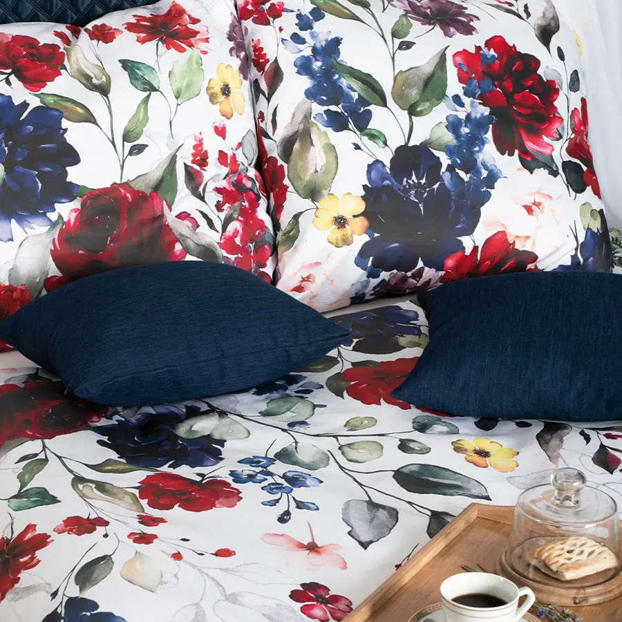 JOLANDA, Komplet pościeli PREMIUM z satyny bawełnianej 160x200cm, zadruk dwustronna (do wyczerpania zapasu) T20135