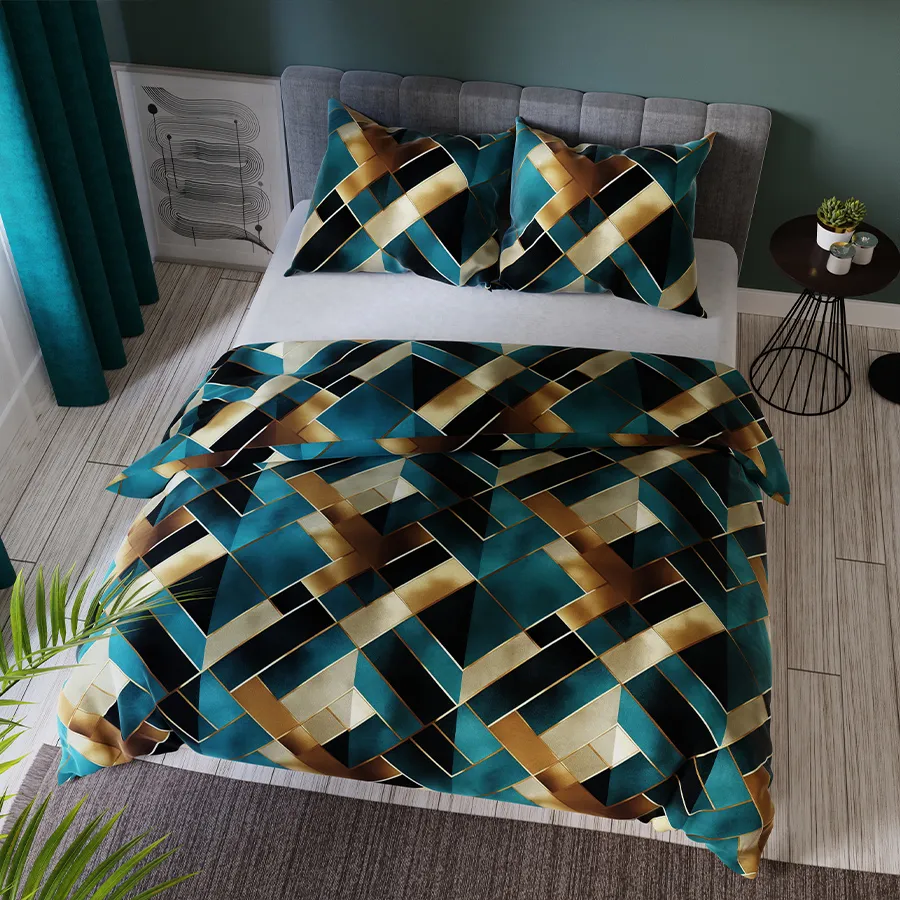 RUBIK Komplet pościeli z bawełny satynowej 160x200cm 100051