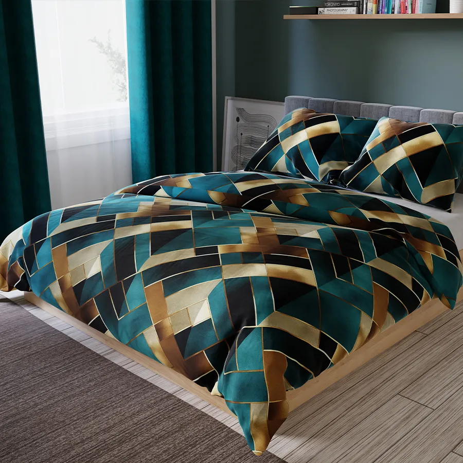 RUBIK Komplet pościeli z bawełny satynowej 160x200cm 100051