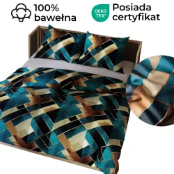 RUBIK Komplet pościeli z bawełny satynowej 160x200cm 100051