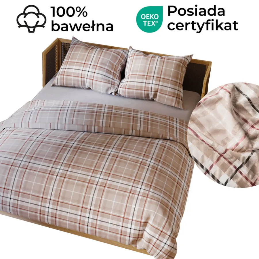 SAVANA Komplet pościeli z bawełny satynowej 220x200cm 100053