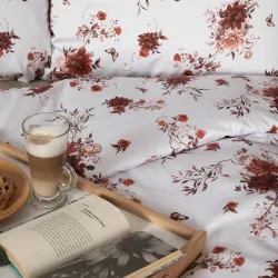 RIGA, Komplet pościeli PREMIUM z satyny bawełnianej 160x200cm, zadruk dwustronny (do wyczerpania zapasu) T20180