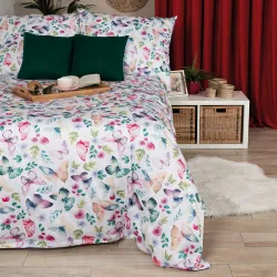 SABRINA, Komplet pościeli PREMIUM z satyny bawełnianej 160x200cm, zadruk dwustronny (do wyczerpania zapasu) T20139