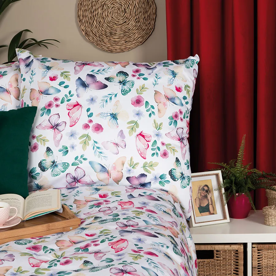 SABRINA, Komplet pościeli PREMIUM z satyny bawełnianej 160x200cm, zadruk dwustronny (do wyczerpania zapasu) T20139