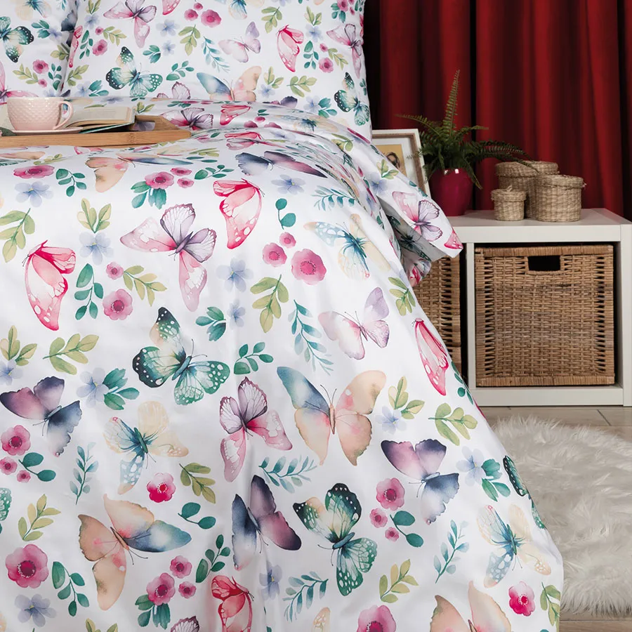 SABRINA, Komplet pościeli PREMIUM z satyny bawełnianej 160x200cm, zadruk dwustronny (do wyczerpania zapasu) T20139