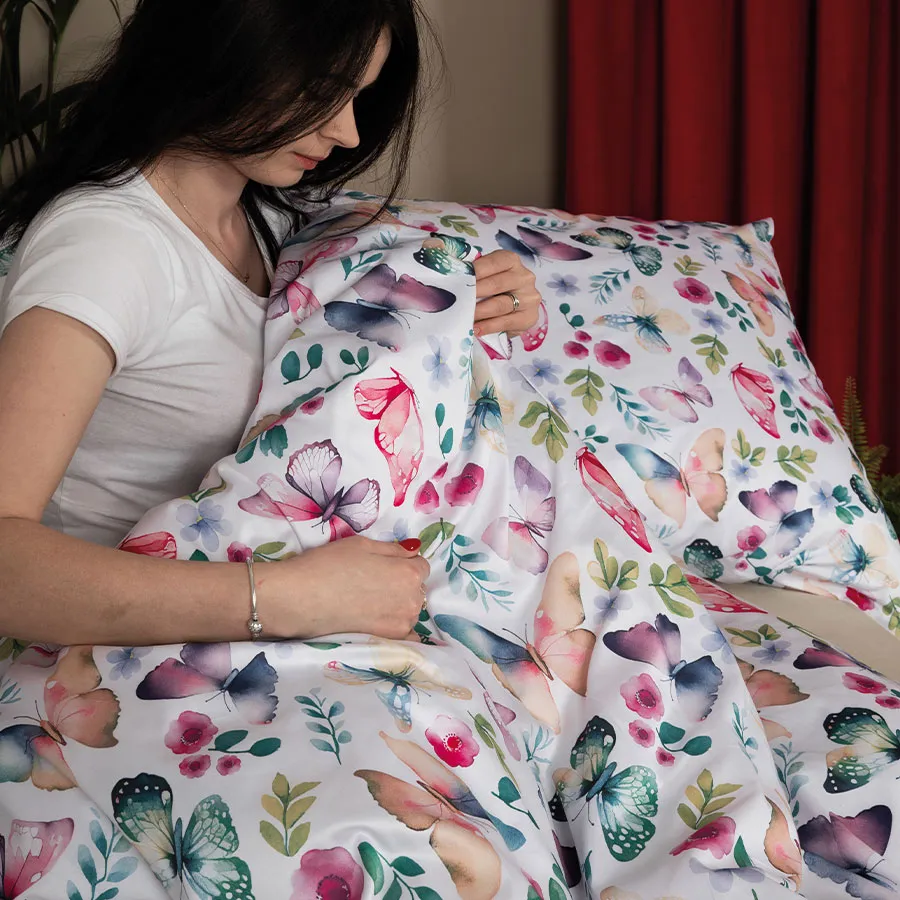 SABRINA, Komplet pościeli PREMIUM z satyny bawełnianej 160x200cm, zadruk dwustronny (do wyczerpania zapasu) T20139