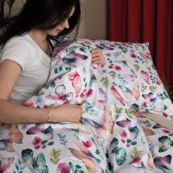 SABRINA, Komplet pościeli PREMIUM z satyny bawełnianej 160x200cm, zadruk dwustronny (do wyczerpania zapasu) T20139