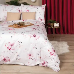 Komplet pościeli KWIAT JABŁONI 160x200 cm z romantycznym wzorem.