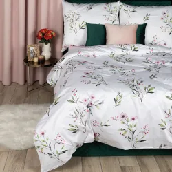 Komplet pościeli EDEN 160x200 cm z delikatnym kwiatowym wzorem.