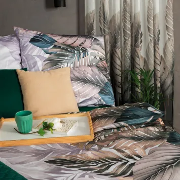Komplet pościeli TROPIKALNA OAZA 160x200 cm z tropikalnym wzorem. 2