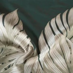 Pościel TROPICANA jako wyrazisty element dekoracyjny sypialni glamour.