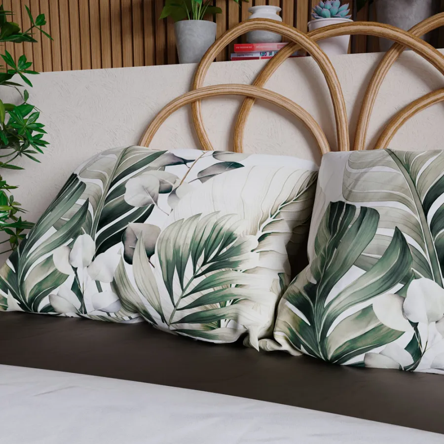 Pościel LEAFY z subtelnym połyskiem bawełny satynowej.