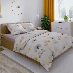 Komplet pościeli GINKO 160x200 cm z subtelnym wzorem liści miłorzębu. Komplet pościeli GINKO 160x200 cm z subtelnym wzorem liści miłorzębu.