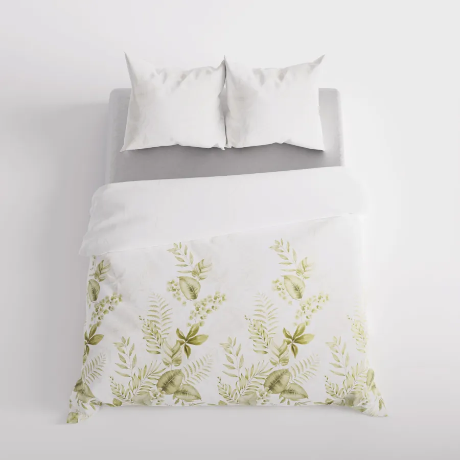 Pościel LIGIERO w aranżacji sypialni inspirowanej naturą.