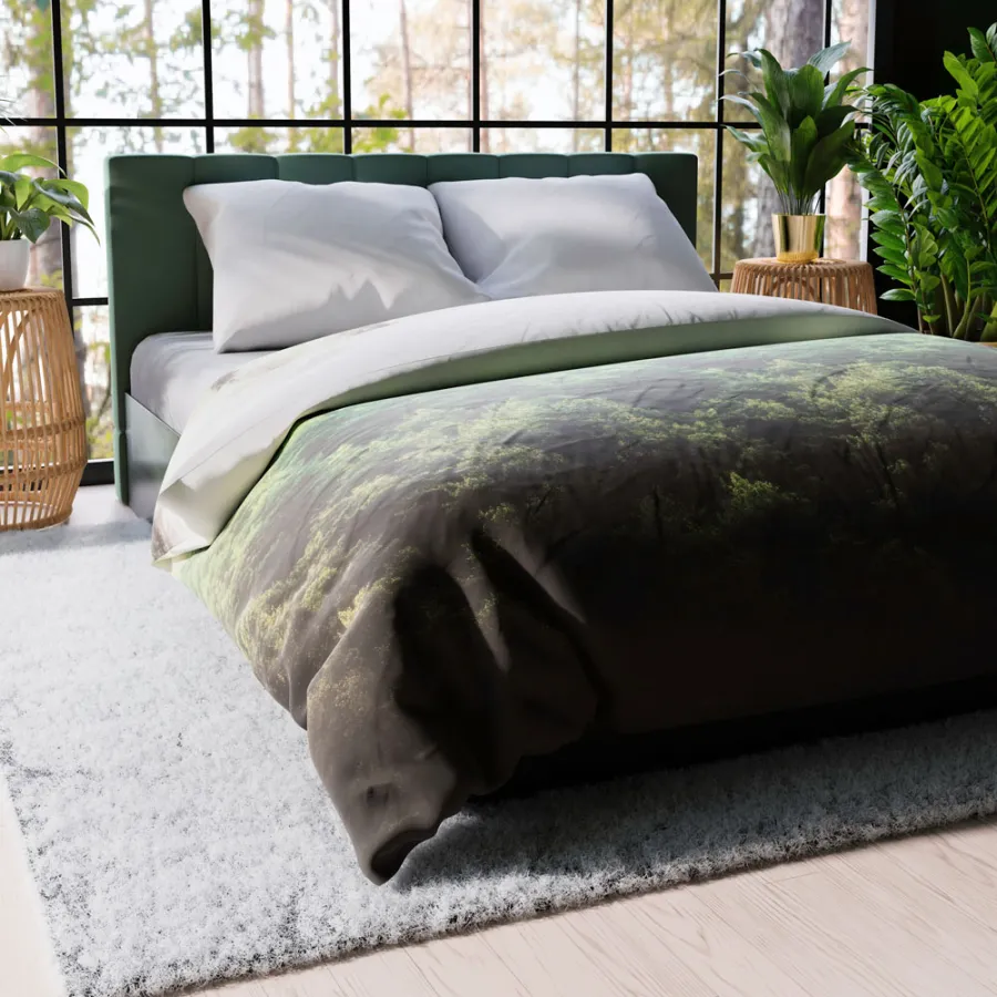 Pościel FOREST z subtelnym połyskiem bawełny satynowej.