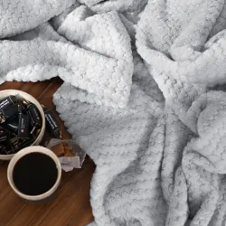 LUGO Koc dekoracyjny, rozmiar 200x220cm, kolor 003 szary LUGO00