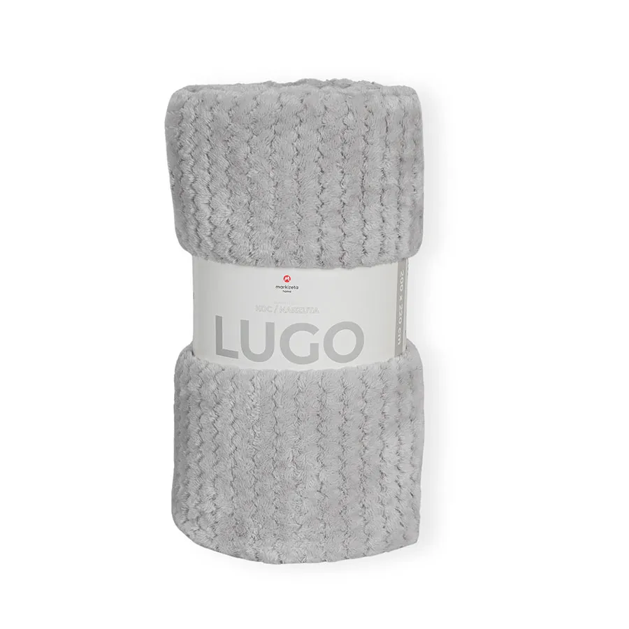 LUGO Koc dekoracyjny, rozmiar 200x220cm, kolor 003 szary LUGO00