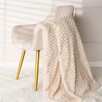 MIKOS koc dekoracyjny, rozmiar 200x220cm, kolor 001 beżowy MIKOS0