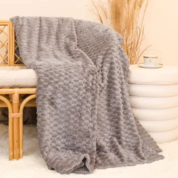 MIKOS koc dekoracyjny, rozmiar 200x220cm, kolor 003 jasny ciepły brąz MIKOS0