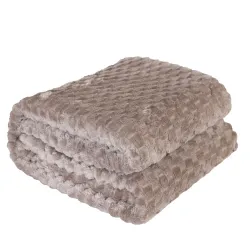 MIKOS koc dekoracyjny, rozmiar 200x220cm, kolor 003 jasny ciepły brąz MIKOS0