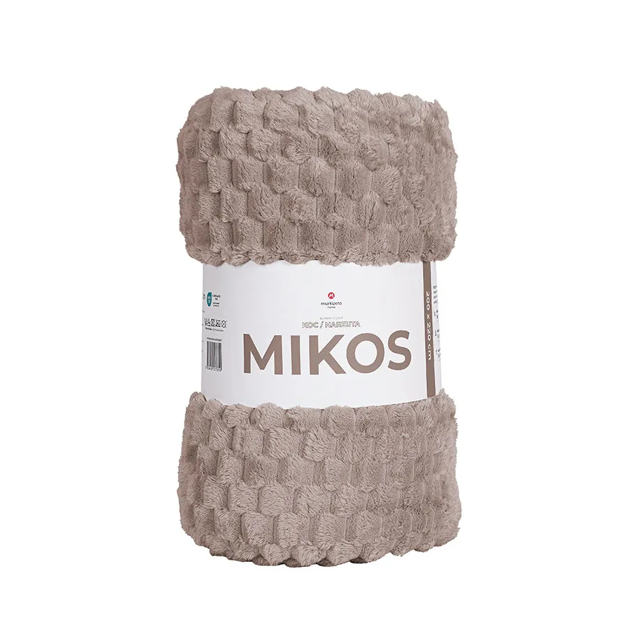 MIKOS koc dekoracyjny, rozmiar 200x220cm, kolor 003 jasny ciepły brąz MIKOS0