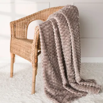 MIKOS koc dekoracyjny, rozmiar 160x200cm, kolor 003 jasny ciepły brąz MIKOS0