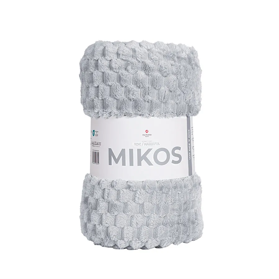 MIKOS koc dekoracyjny, rozmiar 160x200cm, kolor 007 jasny szary MIKOS0