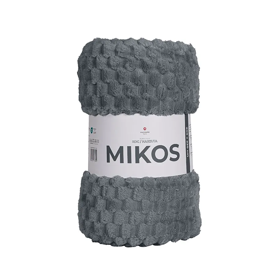 MIKOS koc dekoracyjny, rozmiar 200x220cm, kolor 008 ciemny szary MIKOS0