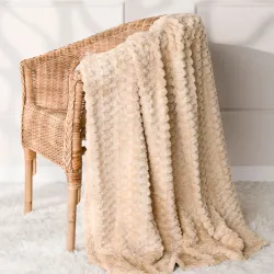 MIKOS koc dekoracyjny, rozmiar 160x200cm, kolor 009 ciemny beżowy MIKOS0