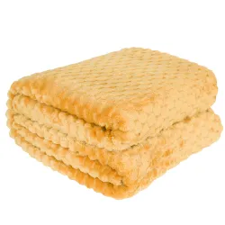 MIKOS koc dekoracyjny, rozmiar 160x200cm, kolor 011 żółty musztardowy MIKOS0