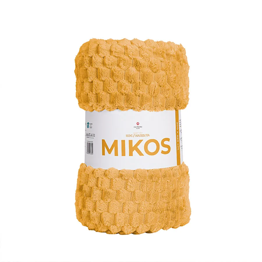 MIKOS koc dekoracyjny, rozmiar 160x200cm, kolor 011 żółty musztardowy MIKOS0