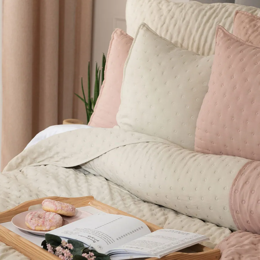 NULES Narzuta dekoracyjna, 170x210cm, kolor 014 beżowy NULES0