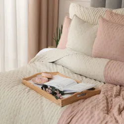 NULES Narzuta dekoracyjna, 220x240cm, kolor 014 beżowy NULES0