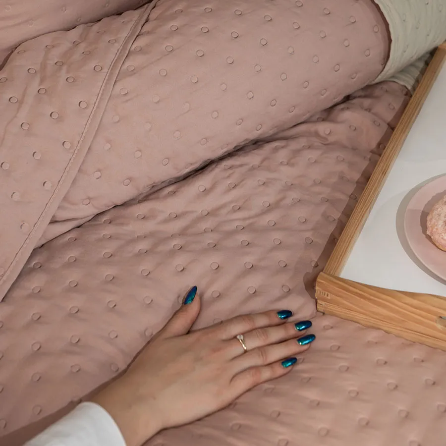 NULES Narzuta dekoracyjna, 170x210cm, kolor 015 różowy NULES0