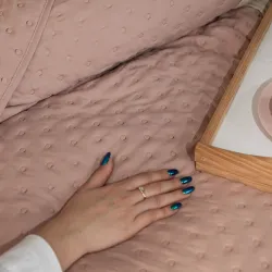 NULES Narzuta dekoracyjna, 200x220cm, kolor 015 różowy NULES0