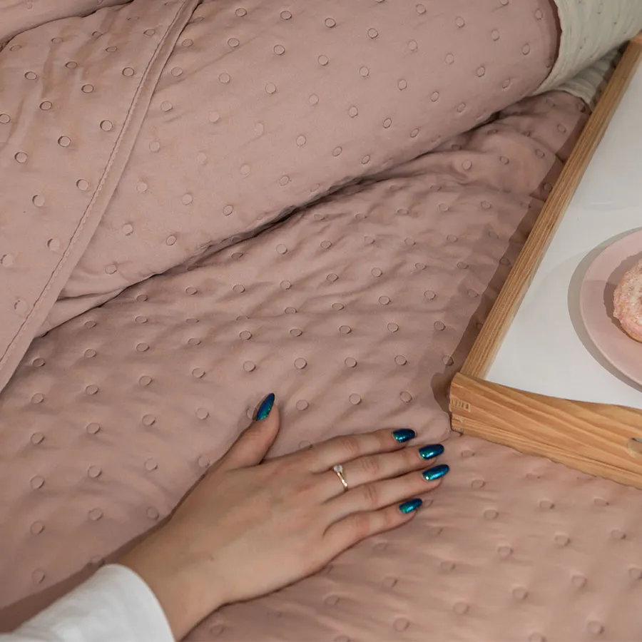 NULES Narzuta dekoracyjna, 220x240cm, kolor 015 różowy NULES0