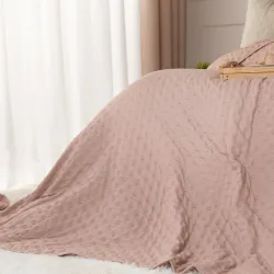 NULES Narzuta dekoracyjna, 220x240cm, kolor 015 różowy NULES0