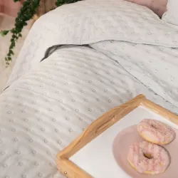 NULES Narzuta dekoracyjna, 170x210cm, kolor 013 jasny szary NULES0